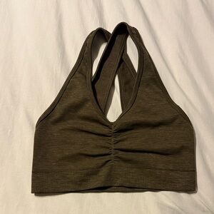 Alphalete Amplify Olive Green/Brown Sports Bra